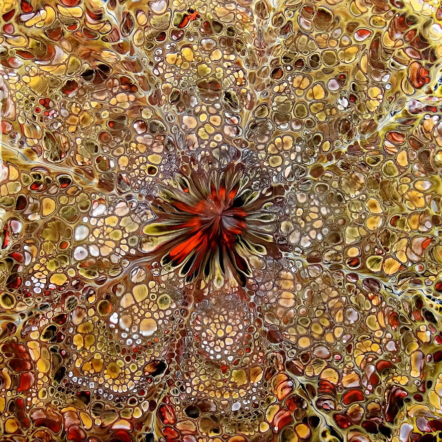Stone Mosaic Look With Fluid Art ~ Acrylic Pouring Open Cup Technique ~ #staycreative Stone Mosaic Look With Fluid Art ~ Acrylic Pouring Open Cup Technique ~ #staycreative