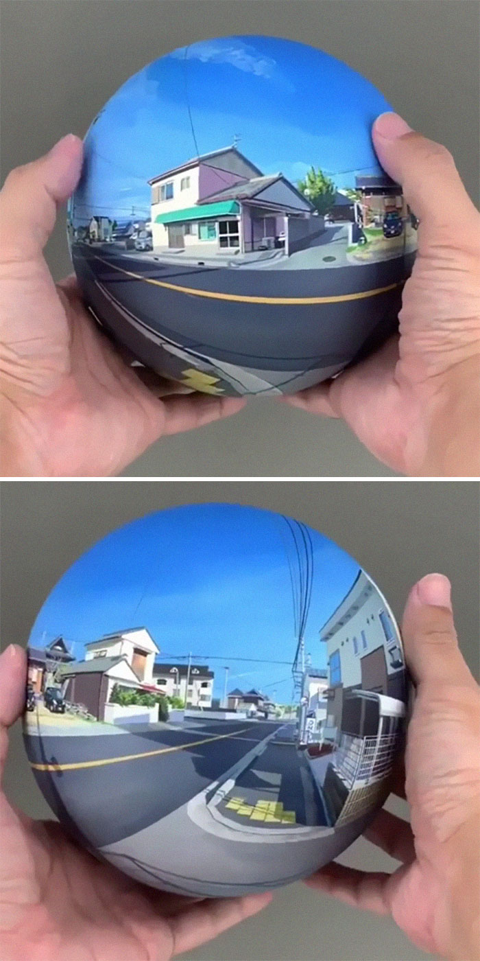 A 360° Photo Printed On A Sphere