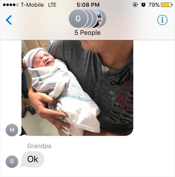 Aunt Gave Birth Yesterday And Grandpa Was Very Excited