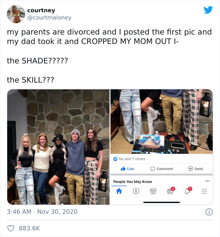 890K People On Twitter Are Cracking Up At This Dad Who Decided To Photoshop His Ex-Wife Out Of A Family Pic Before Posting It
