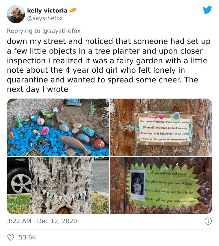 4-Year-Old Feels Lonely In Quarantine, Sets Up A Fairy Garden, Her Neighbor Notices And Pretends To Be A Fairy Named Sapphire For 9 Months