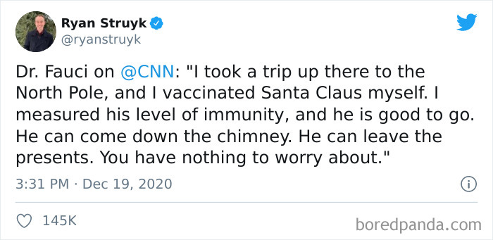 Dr. Fauci Is Taking Care Of Santa Claus This Christmas