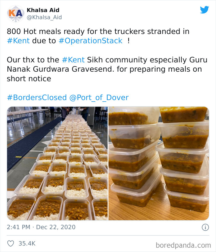 Sikh Community Delivers Hundreds Of Meals To Lorry Drivers In Kent