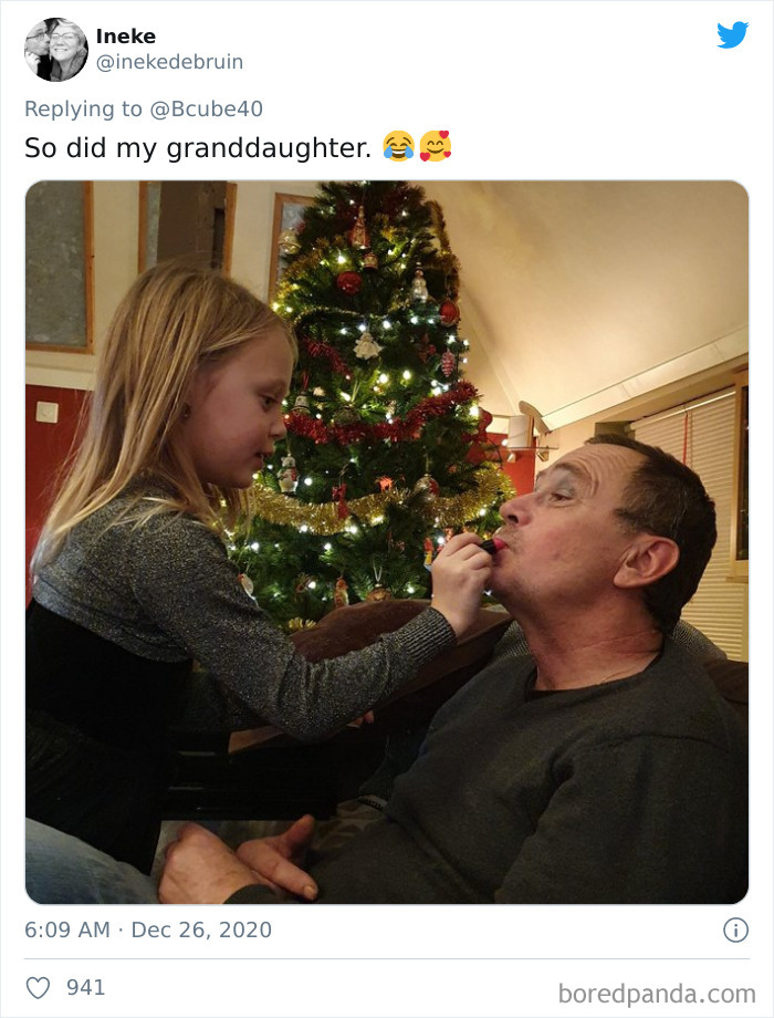 Granddaughter And Grandpa Time