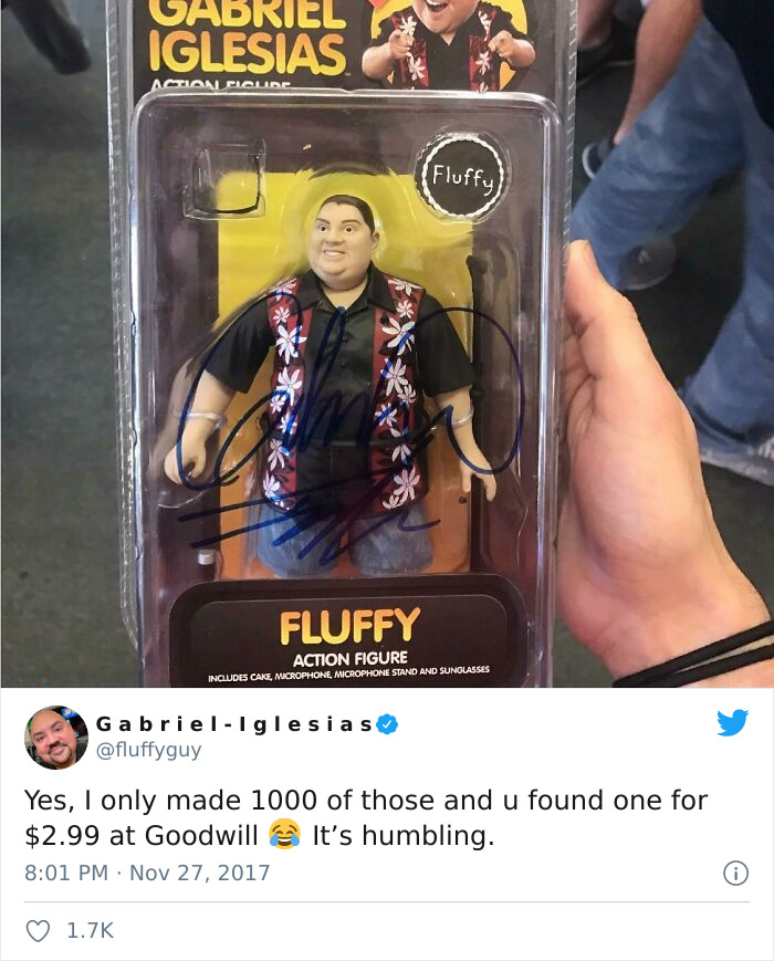 Found A Signed Gabriel Iglesias Action Figure At Goodwill And He Confirmed It Was His Signature On Twitter