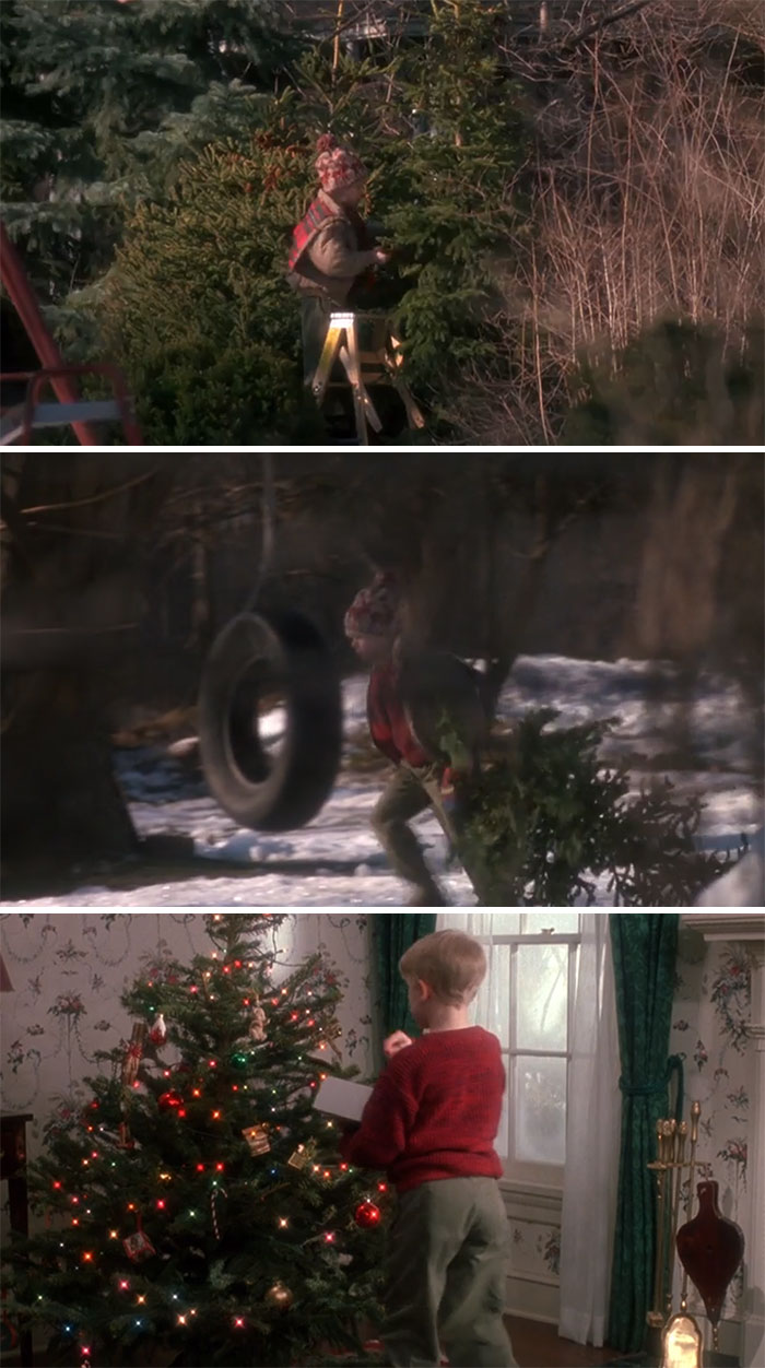 In Home Alone (1990), Kevin Purposefully Cuts The Christmas Tree At A Height To Where He Can Reach The Top. I'd Like To Think Most Kids His Age Wouldn't Think Of This Until After The Fact