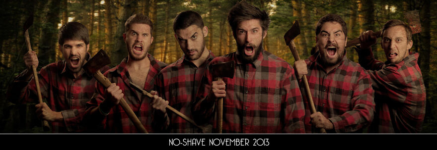 Every Year, This Group Of Friends Do Themed “No Shave November” Pictures