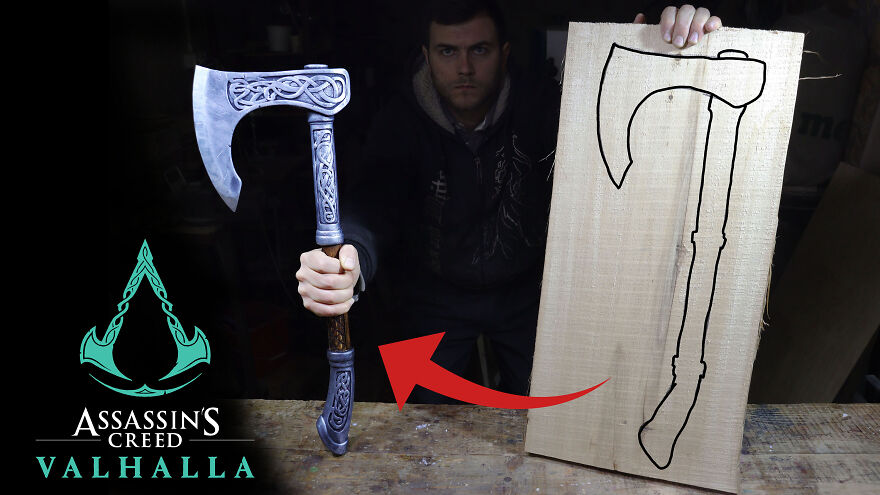 I Made Wooden Axe Inspired By The Assassin's Creed Valhalla