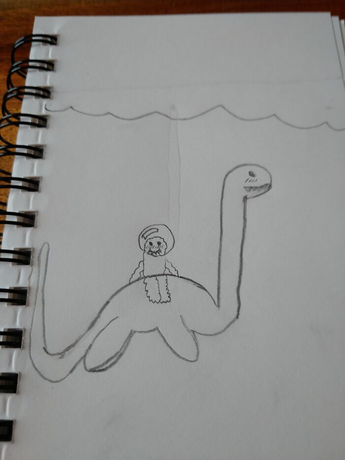 Sasquatch Riding On The Back Of Nessie