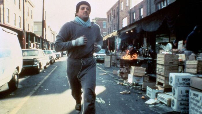 In Rocky (1976), When He Runs Through The Italian Marketplace, The People's Amused Expressions As They Look On Is Genuine, As They Had No Idea Why A Man Was Running Back And Forth Being Followed By A Van. The Man Who Throws Him The Orange Was Completely Improvised