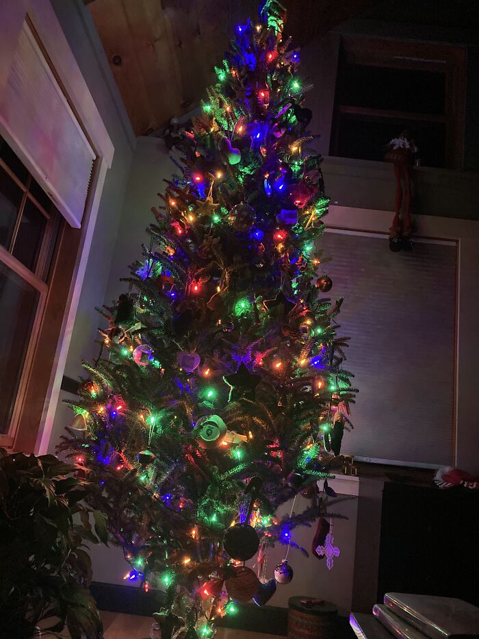 Just A Normal Christmas Tree With Way Too Many Ornaments