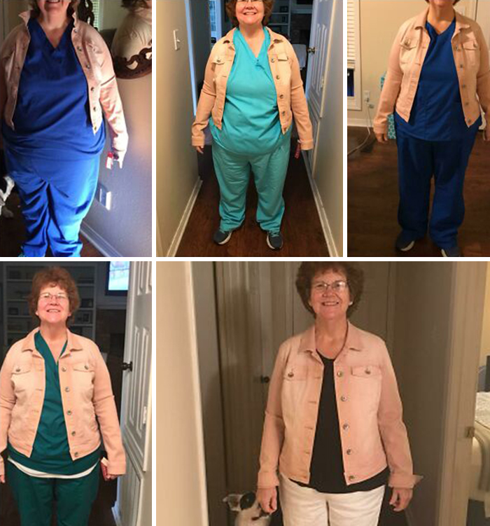 Same Jacket After 20-40-60-80-100 Pounds Lost. Thanks Cico And Walking! Celebrating 100 By Joining Gym