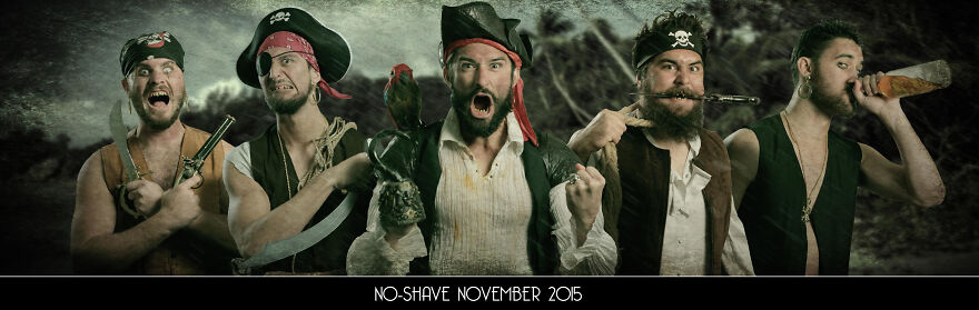 Every Year, This Group Of Friends Do Themed “No Shave November” Pictures