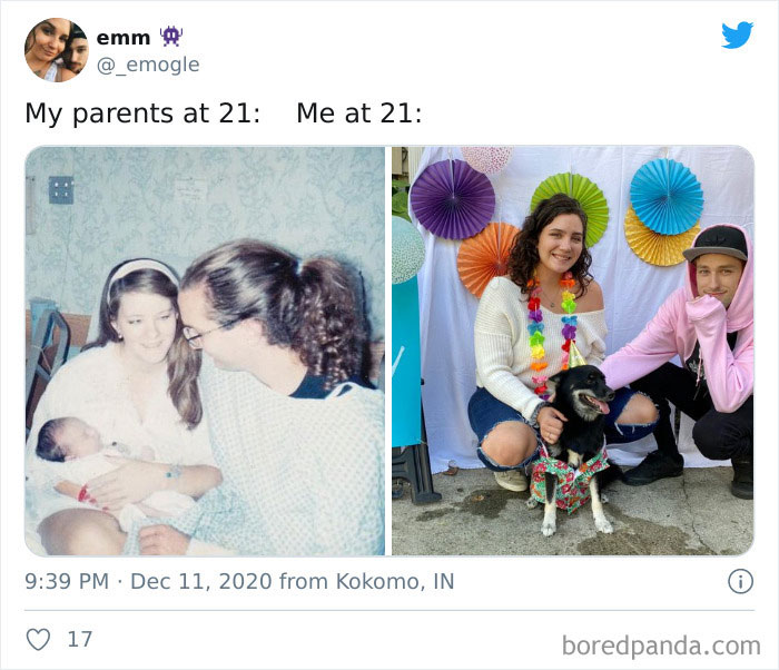 Mis padres a los 21 VS Yo a los 21
