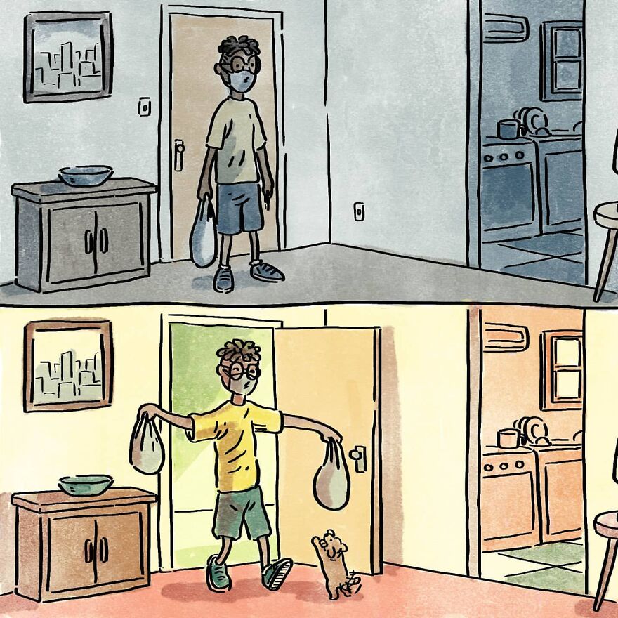 Artist's Comic "The Choice" Shows Two Different Outcomes That Come From Choosing To Have Or Not To Have A Dog