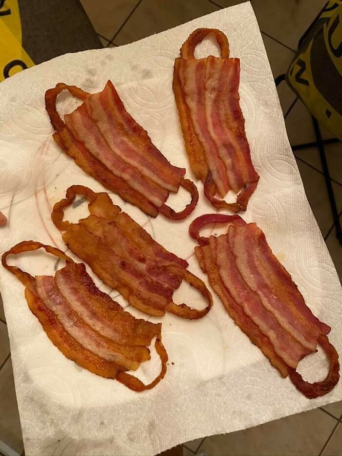 He hecho mascarillas de bacon