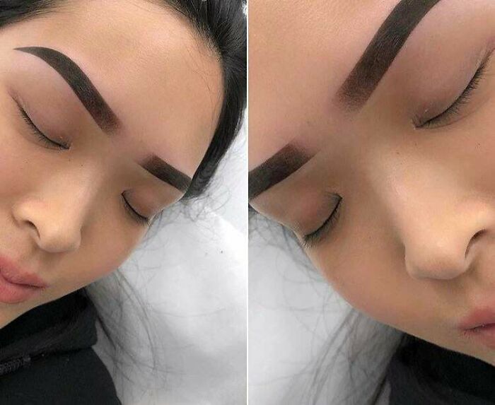Not Sure If This Counts But Here’s Some Tattooed Brows. Yes These Are Permanent. It Was So Hard To Pick Which Ones To Post Because They Are All This Bad
