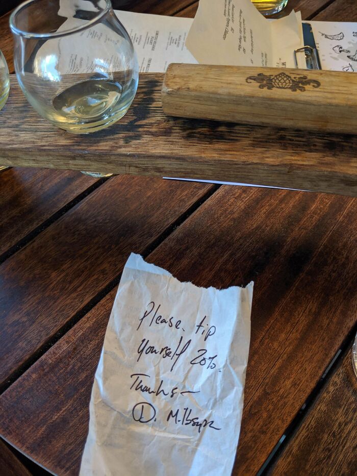"Tip" Left At A Craft Brewery In Asheville Nc