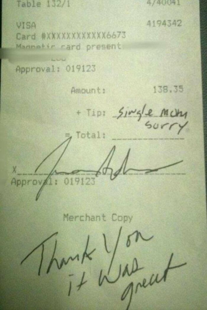 No Tip On A $140 Bill... Does The Reasoning She Gives Justify This?