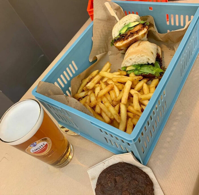 Sandwich And Fries In A Crate. Excuse Me?