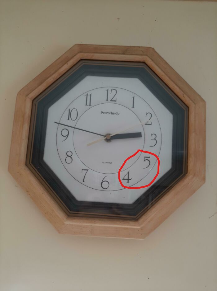 Clock That Has Hung On Our Wall With 20 Years. Needless To Say It Gets Confusing Sometimes