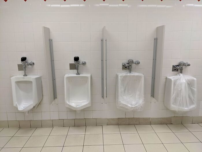 I Covered Half Of The Urinals For Covid Boss.