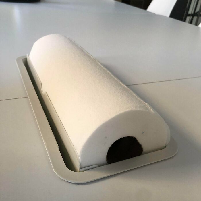 Our Conference Room Has These Holes In The Table. Not Sure What They're For, But We've Been Using Them To Store Paper Towels