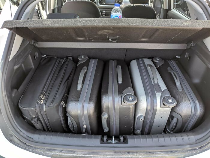 Suitcases In My Rental Car