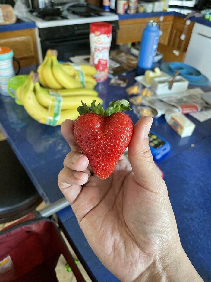 This Strawberry That's A Perfect Heart Shape