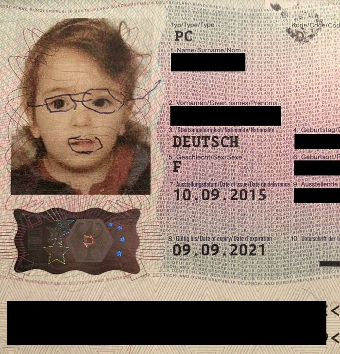My Sister Drew On Her Passport