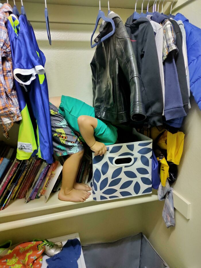  My 4-Year-Old Son's Attempt At Hide And Seek