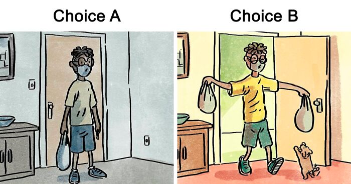 Artist's Comic "The Choice" Shows Two Different Outcomes That Come From Choosing To Have Or Not To Have A Dog | Bored Panda