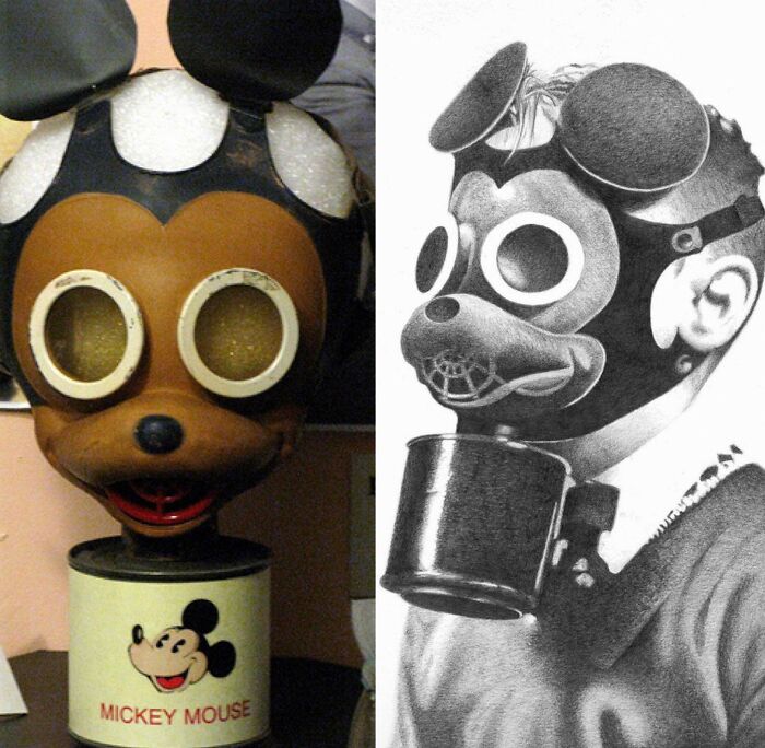 Ww2 Mickey Mouse Gas Mask Intended To Make The Mask Look Less Scary For Children