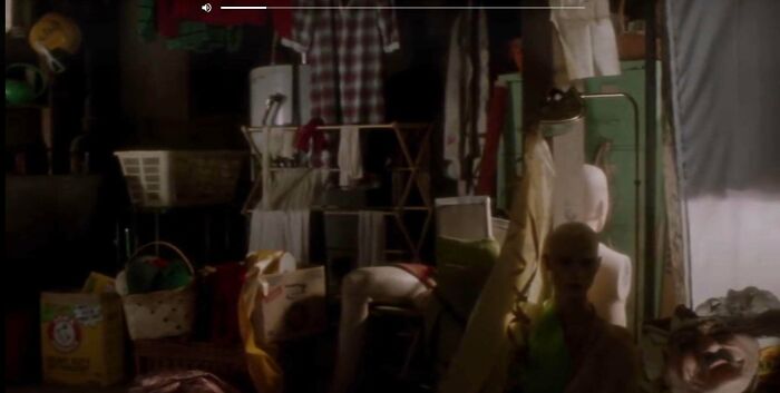 In "Home Alone" (1990), The Mannequins That Kevin Uses To Fool The Wet Bandits Into Thinking He's Having A Party Can Be Seen In The Basement When He First Discovers The House Is Empty