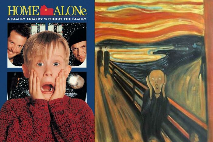 The Poster For Home Alone (1990) Was Inspired By Edvard Munch’s; The Scream