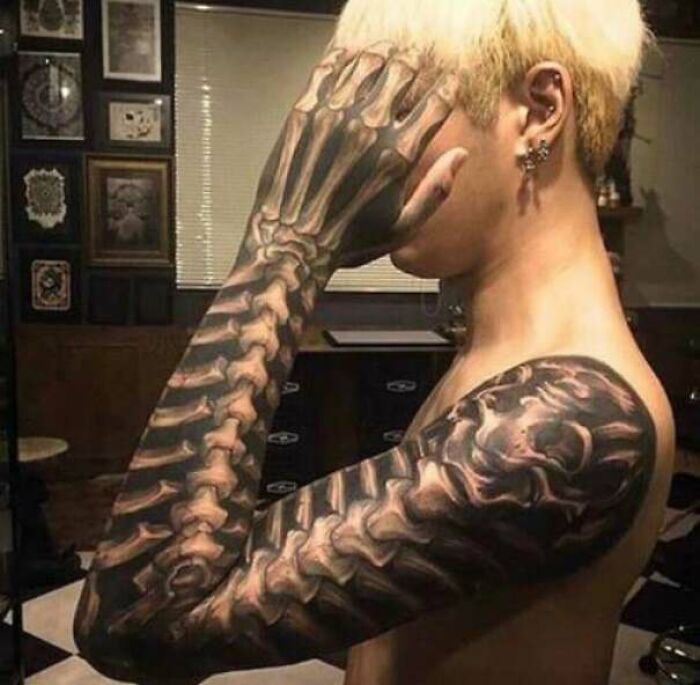A Skeleton Arm Tattoo With The Wrong Anatomy