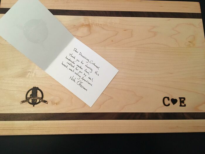 My Wife Surprised Me With An Early Xmas Gift. A Custom Cutting Board From Ron Swanson's Wood Shop