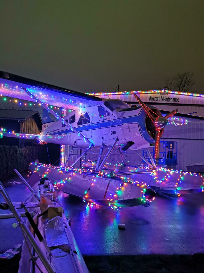 Started Christmas Off By Decorating A Plane