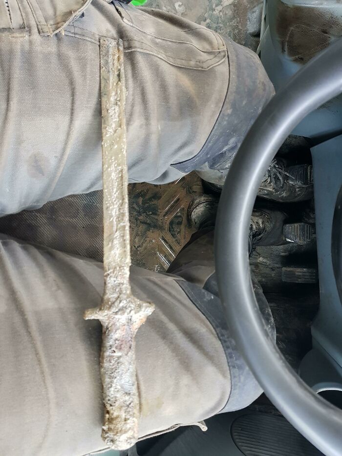 Found A World War Bayonet Under The Asphalt While At Work On A Football (Soccer) Ground