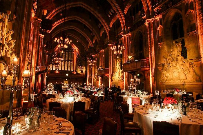 When Your Fiancé Says That Only A Medieval Crypt Will Do For Your Wedding Reception. Guildhall West Crypt, City Of London, London, England