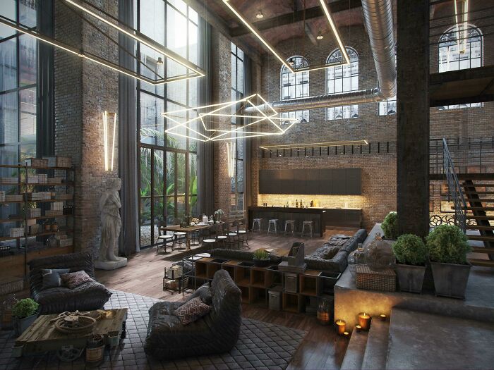 Industrial Loft Mixes Old With New | Render