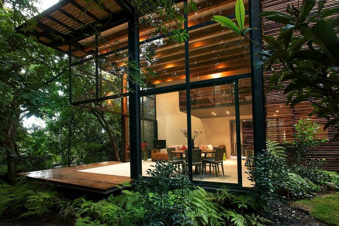 Open Air Living Space Connected To A Deck Surrounded With The Greenery Of Valle De Bravo, Mexico