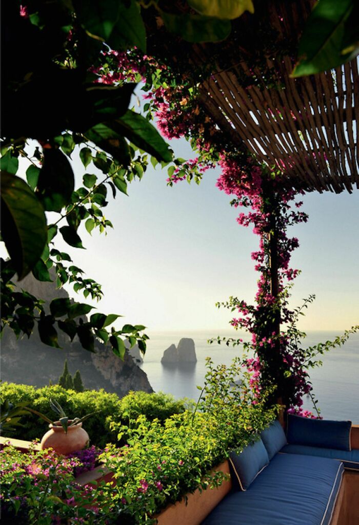 Sala de estar con vistas. Capri, Italia