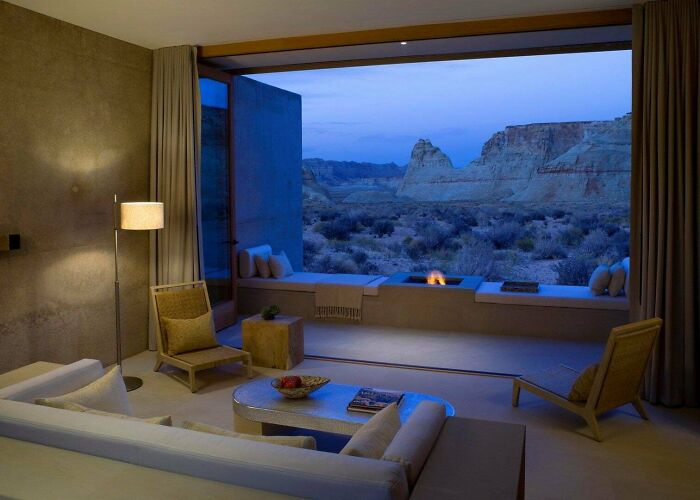 Living Room With Open Air View Of Utah's Southern Desert