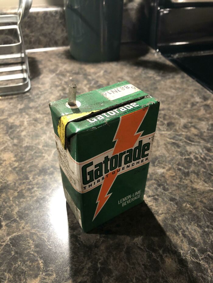 I Work For The Railway And Found This Gatorade Carton In Near Mint Condition In A Tunnel. Date On The Top Says June 16, 1988