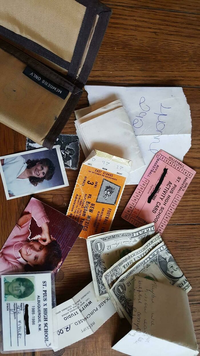 Found My Wallet From 1985 In An Old Jacket. Snapshot Of A Teenage Boys Life In The 80s