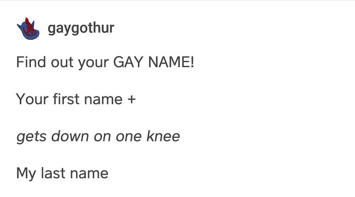 I Accept My Gay Name