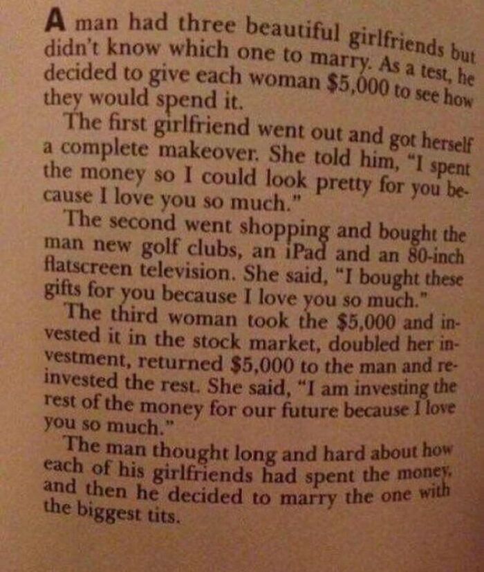 A Man Gave Each Of His 3 Girlfriends $5,000 As A Test