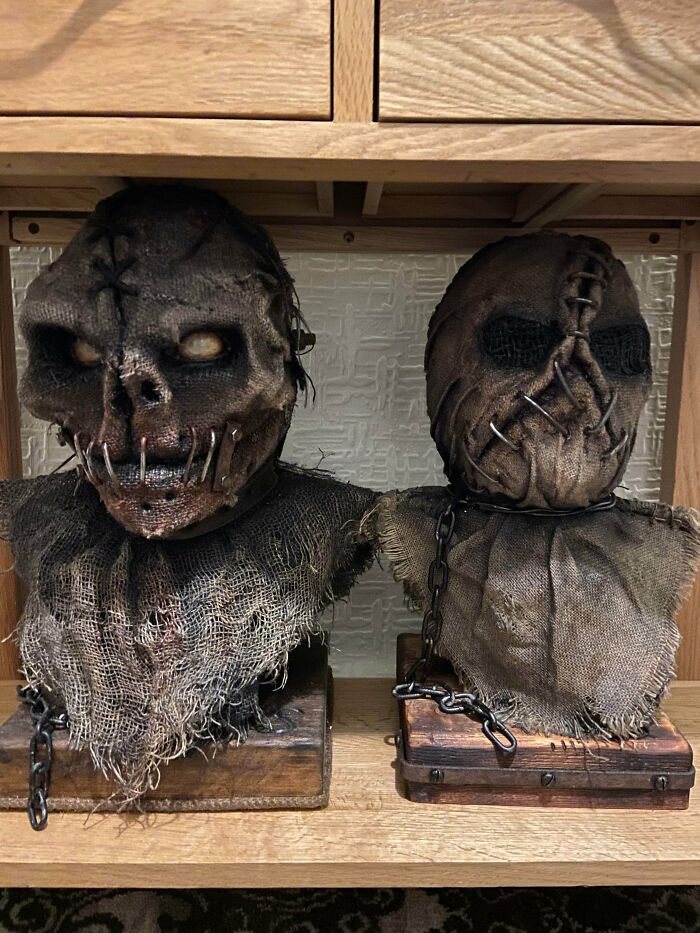 My Dad Is 52 Y/O And His Hobby Is Making These Weird Heads? He Doesn’t Think They’re Any Good But Considering He Makes Them From Scratch I Think They’re Amazing!