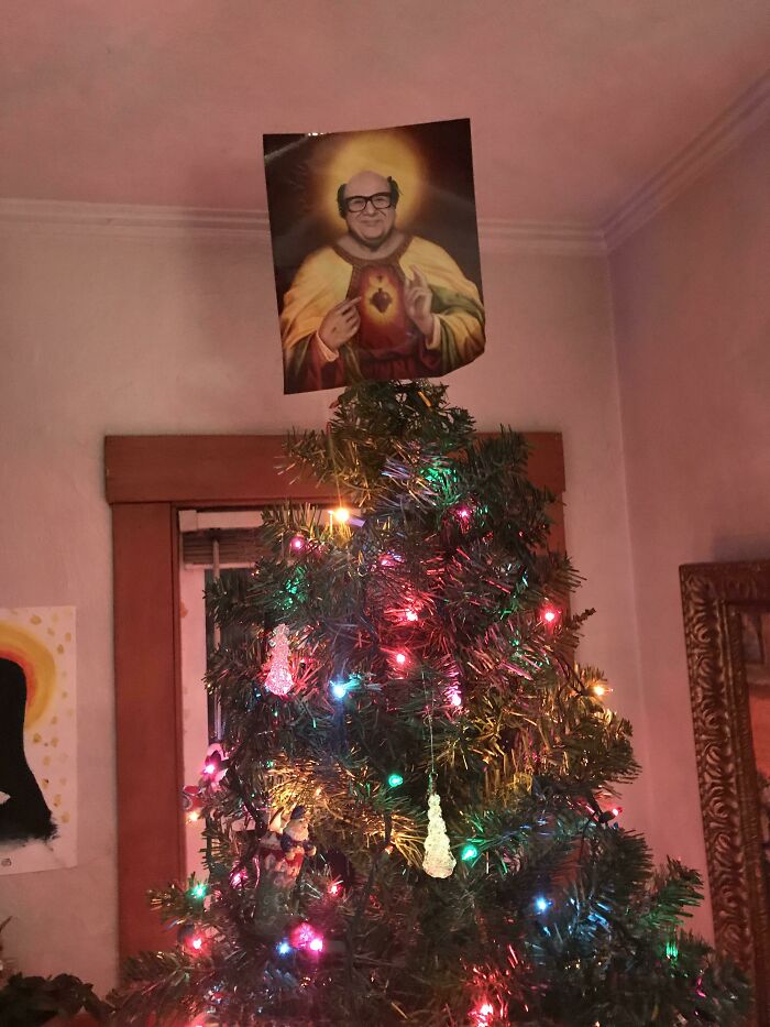 The Kids Insist On Having Danny Devito As Our Christmas Tree Topper